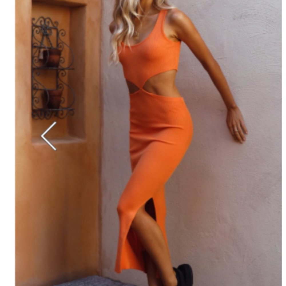 TOUCH OF THE SUN MAXI DRESS ORANGE